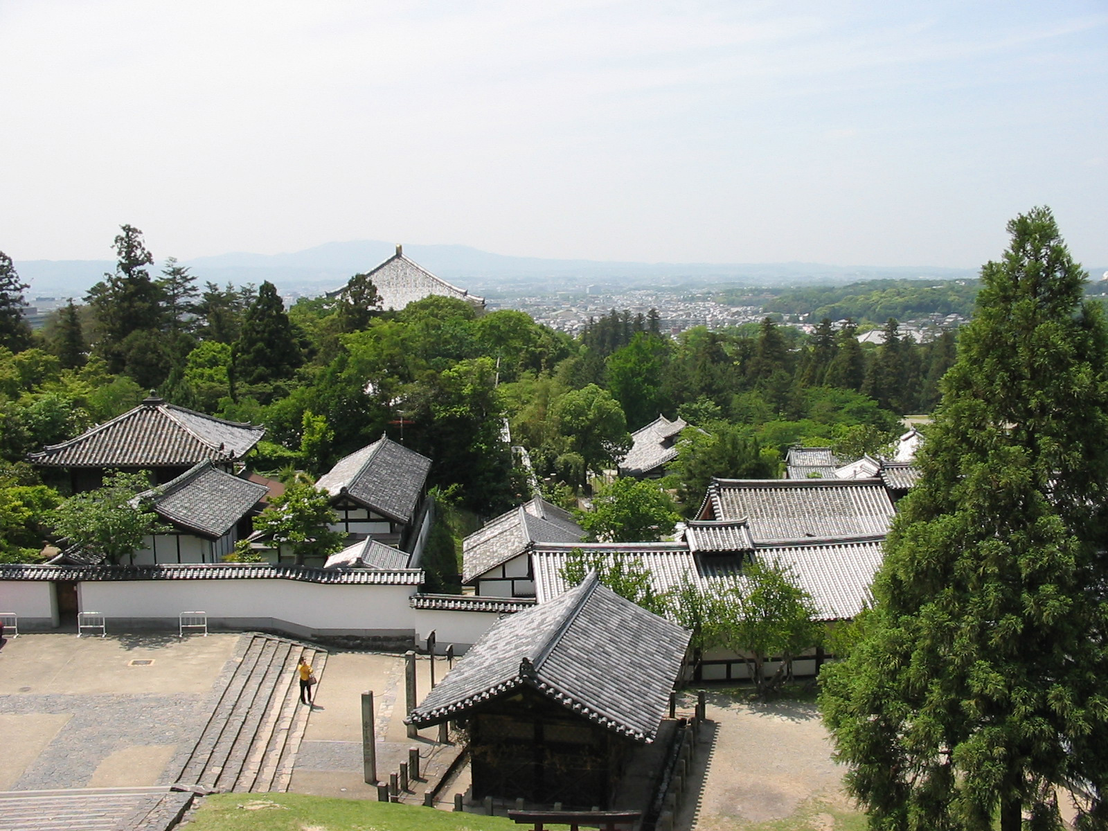 view of mountains and buildings from shrine overlook point