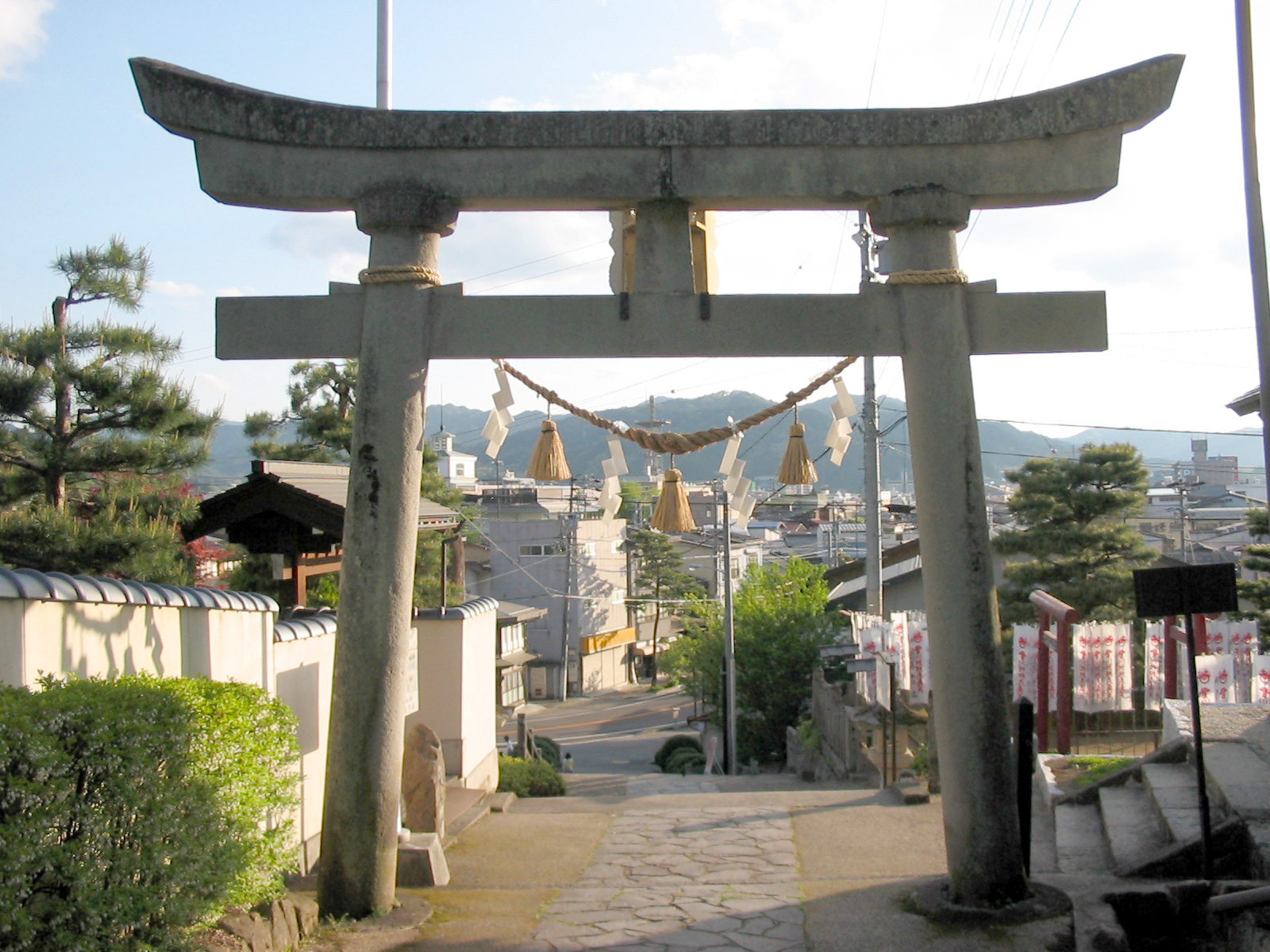 gate to shrine up close