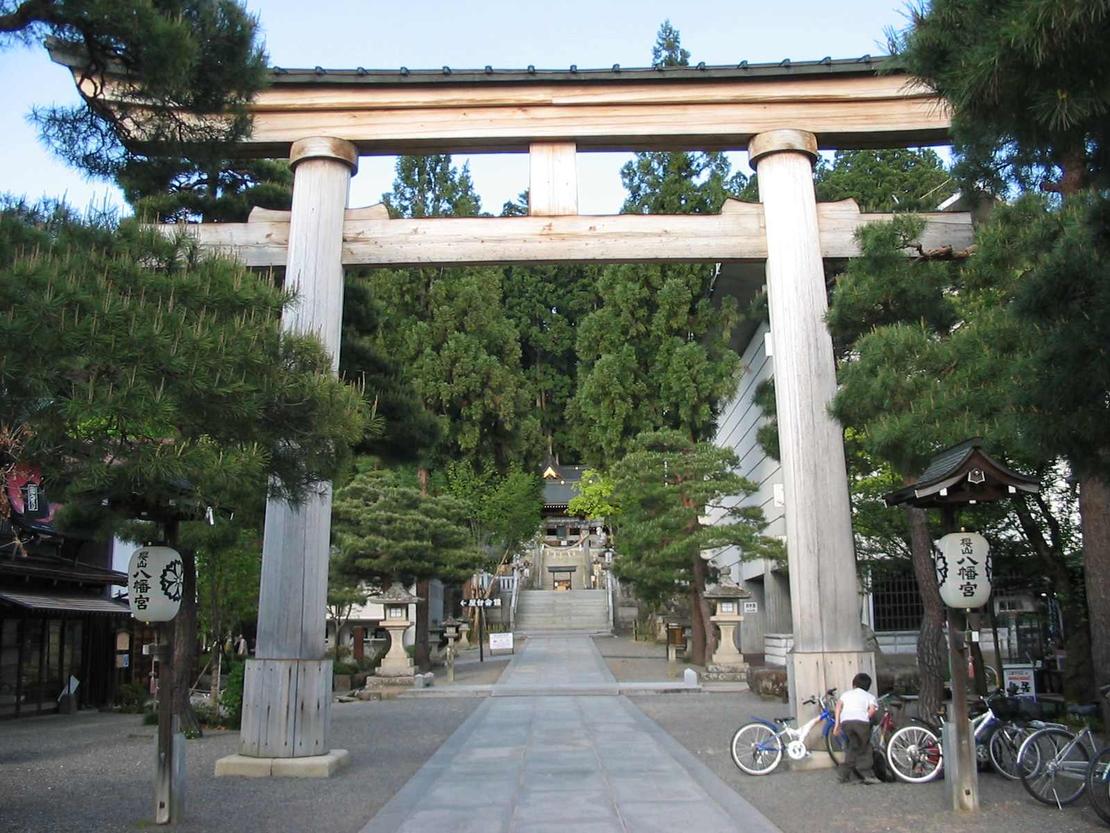 torii gate in front of a shrine